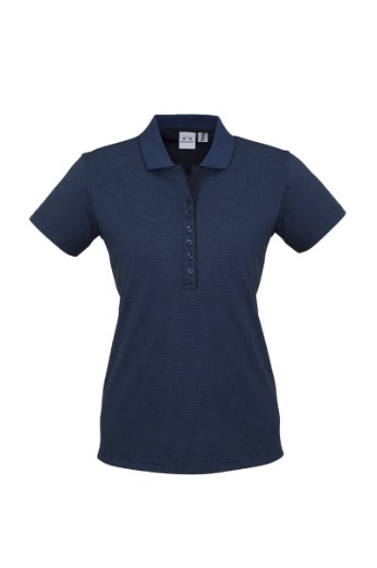 Picture of Biz Collection Ladies Shadow Polo Shirt Cotton Rich Soft Feel Cross Dye